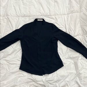 Elegant Navy Blue Women's Top